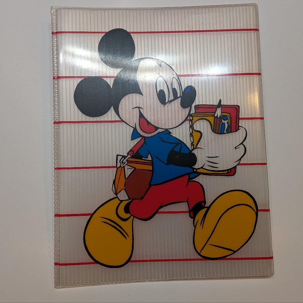 Vtg Mickey Mouse Folder By Walt Disney Productions